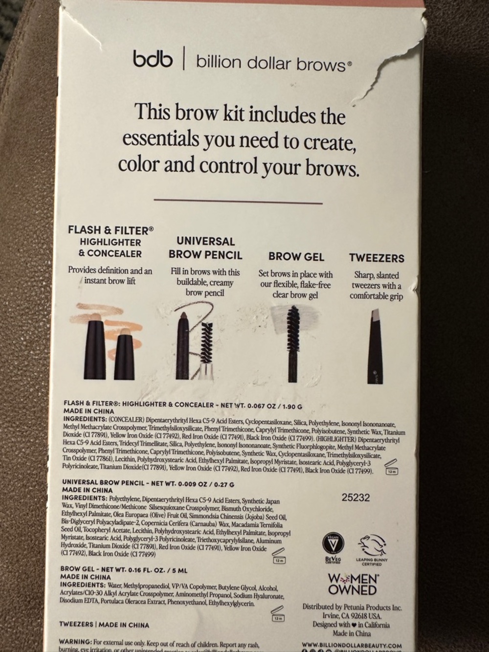 bdb | billion dollar brows Flawless Brows Kit - Limited Edition (Black, Cream) - Picture 2 of 2